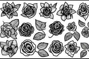 Lineal flower tattoo idea