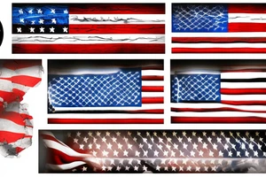 Ripped skin american flag tattoo idea