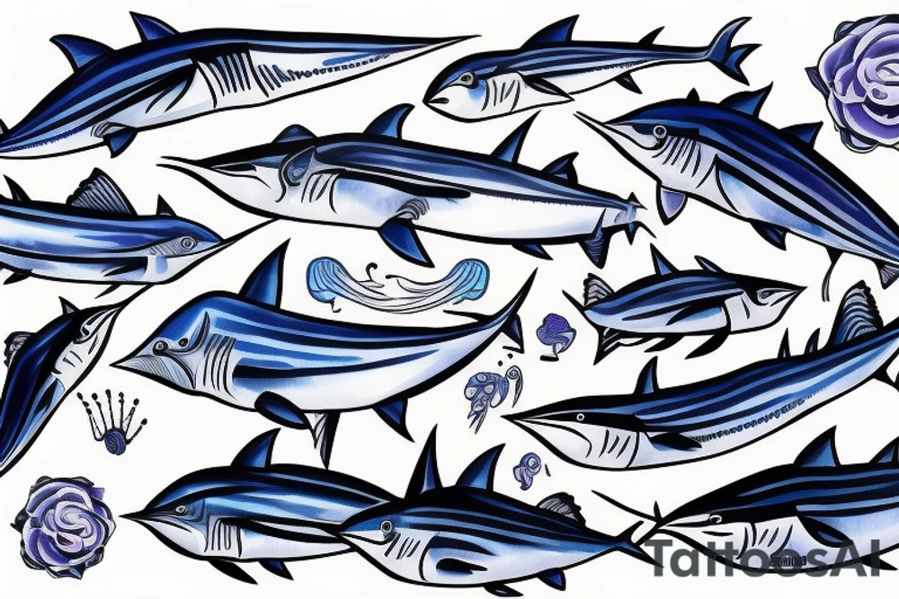 Blue Marlin tattoo idea