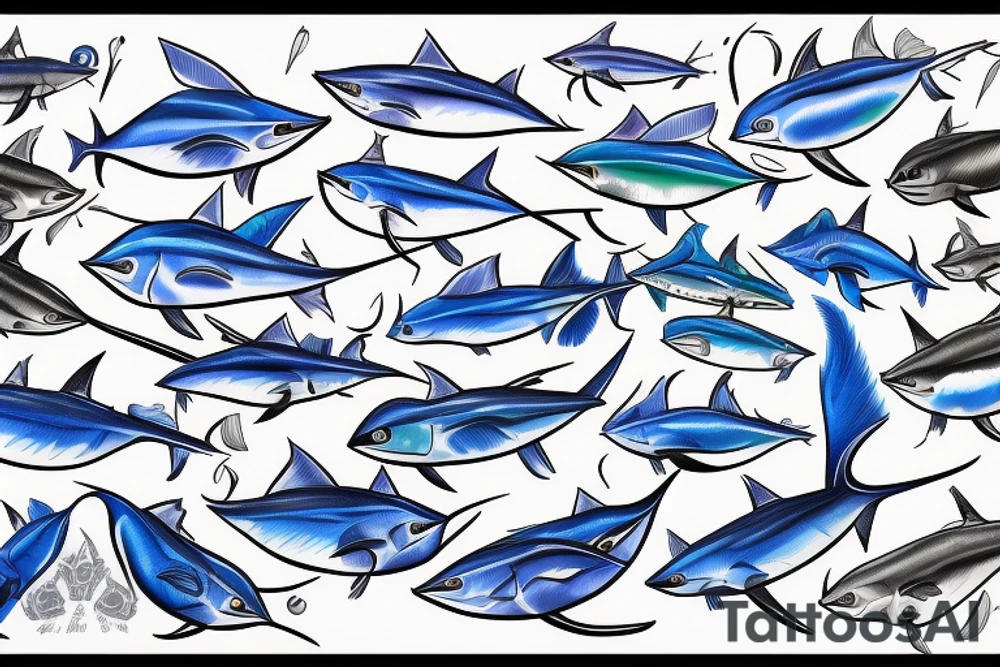 Blue Marlin tattoo idea