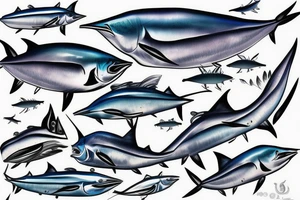 Blue Marlin tattoo idea