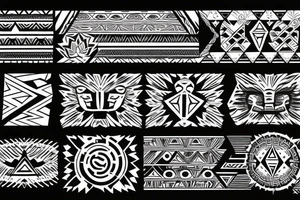 Mexican flag, aztec tattoo idea