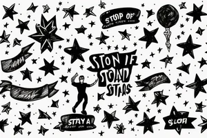 Man standing on top of world reaching for stars tattoo idea