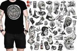Man standing on top of world tattoo idea