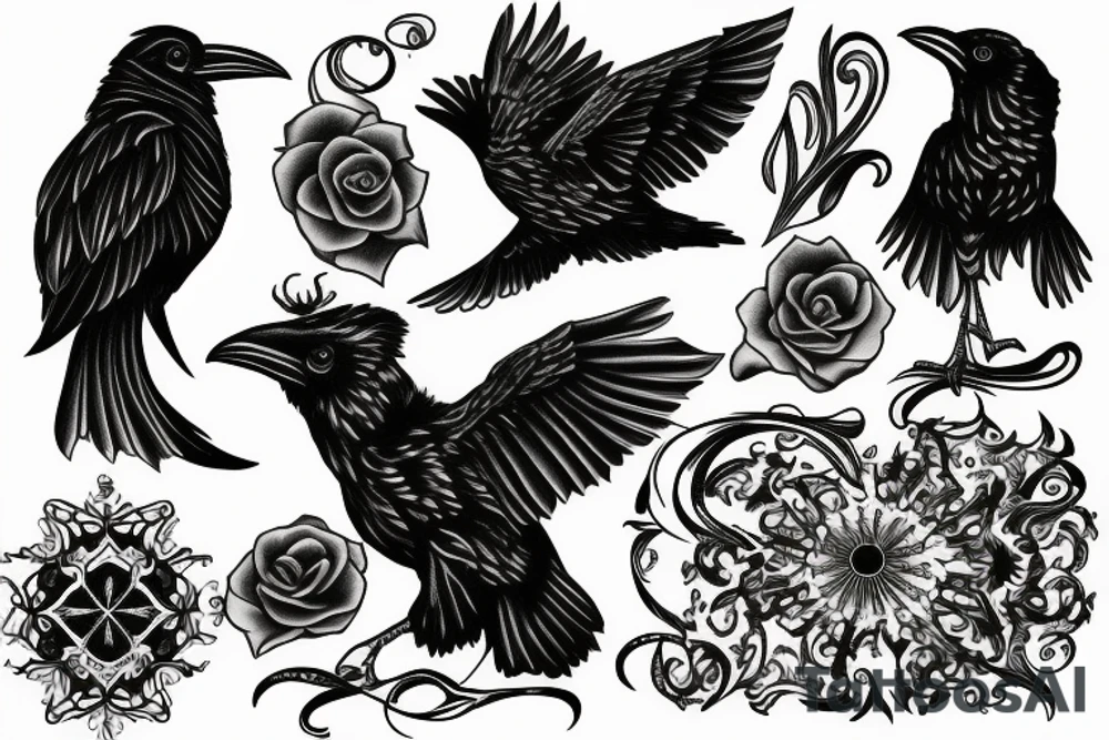 ravens tattoo idea