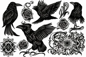 ravens tattoo idea