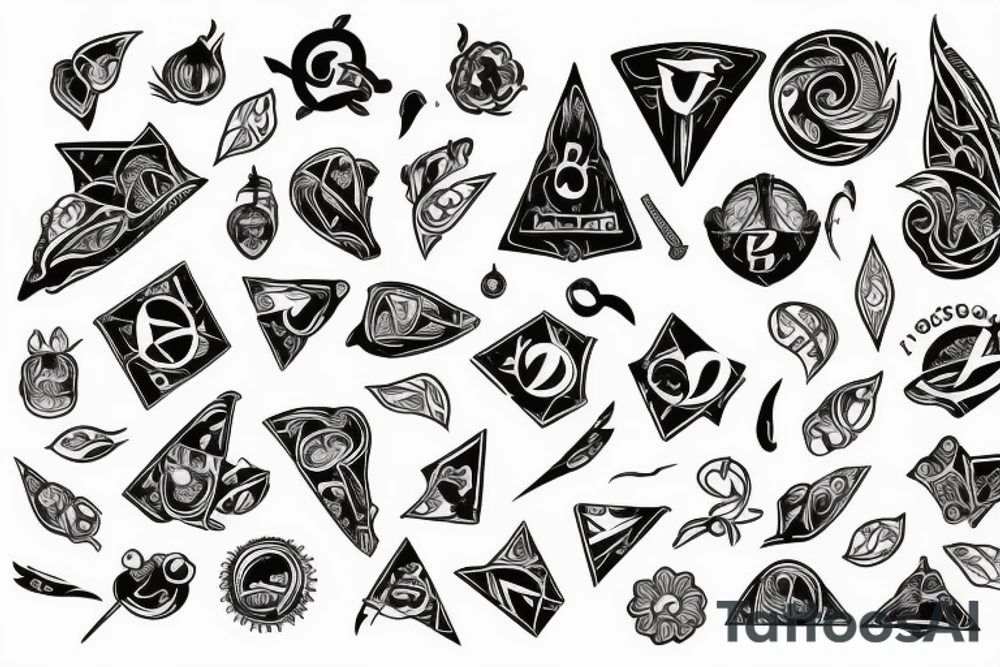 Pistole mit Totenkopfcseele tattoo idea