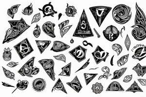 Pistole mit Totenkopfcseele tattoo idea