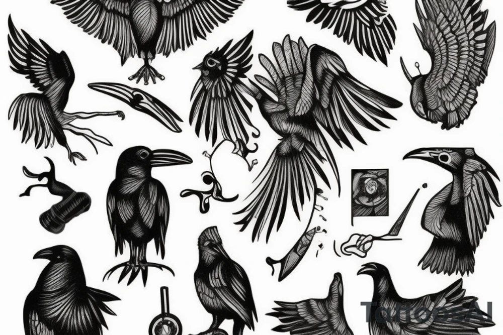 ravens tattoo idea