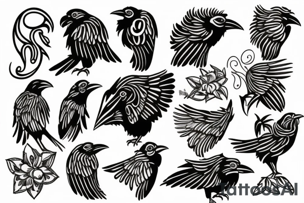 ravens tattoo idea