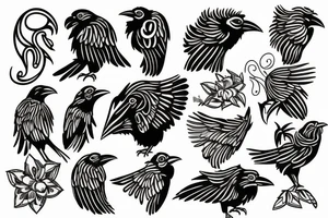 ravens tattoo idea