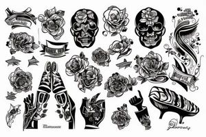 Pistole mit Totenkopfseele Handrücken tattoo idea