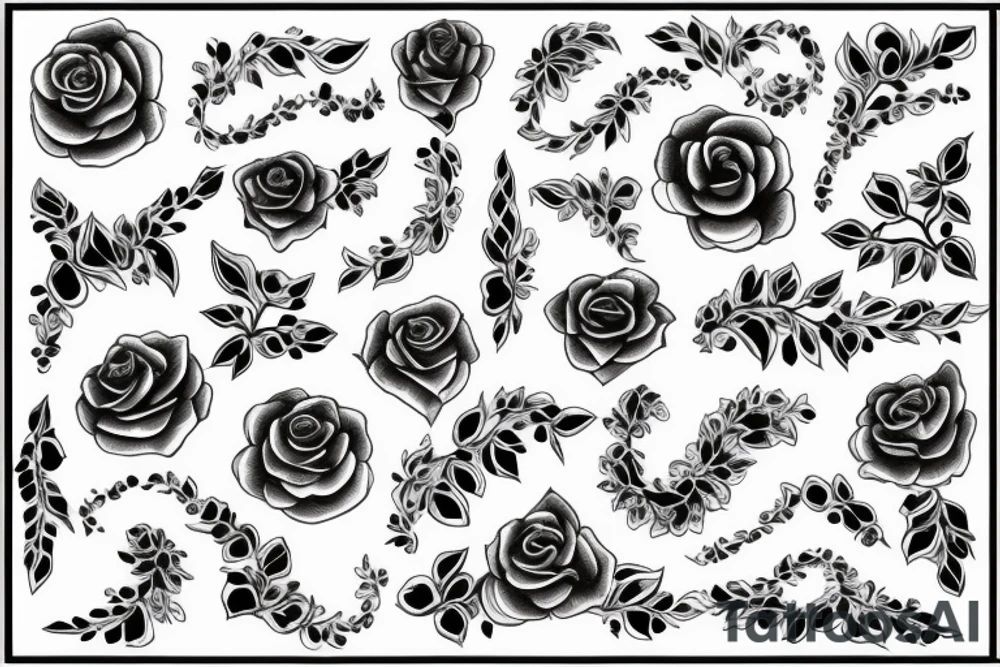 Name mit Rose tattoo idea