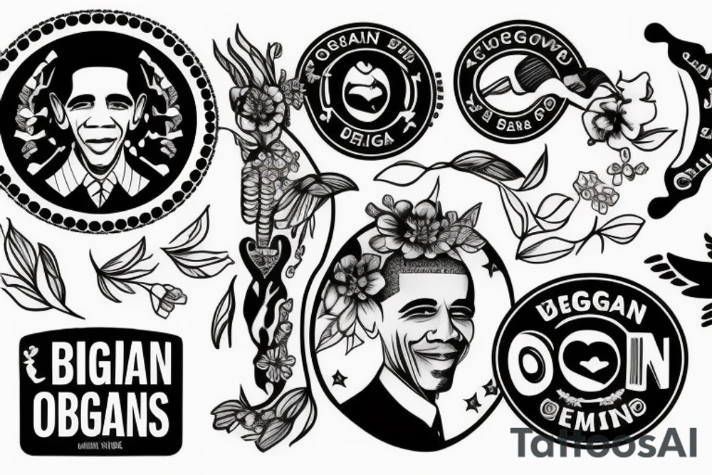 Vegan obama tattoo idea