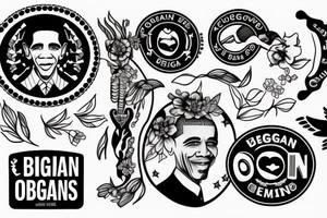 Vegan obama tattoo idea
