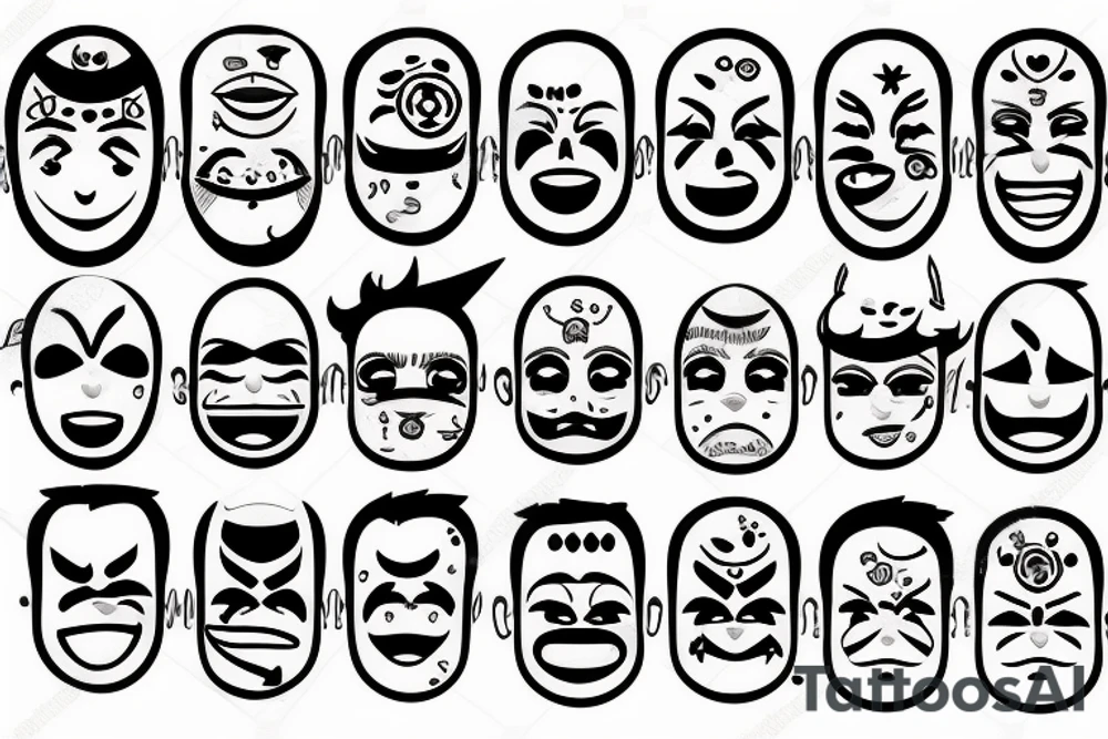 Emoji face tattoo idea