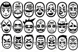 Emoji face tattoo idea