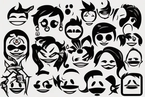 Emoji face tattoo idea