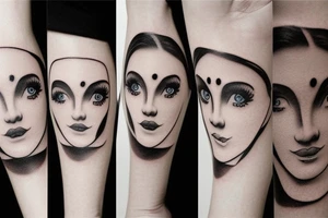 Emoji face tattoo idea