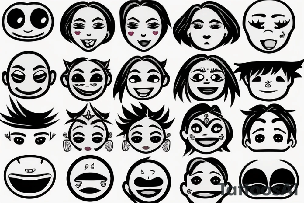 Emoji face tattoo idea
