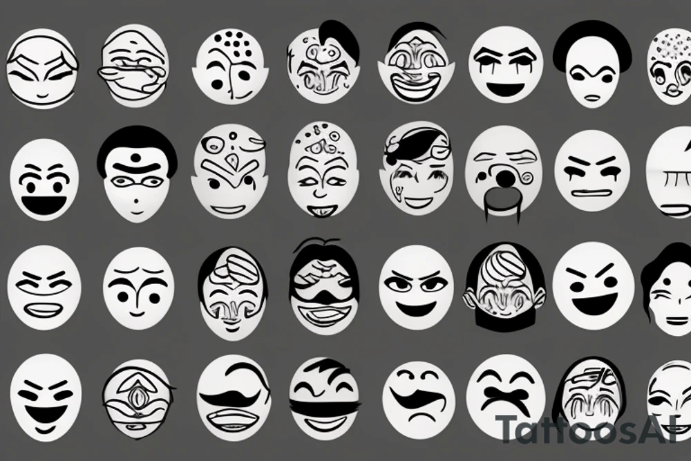 Emoji face tattoo idea
