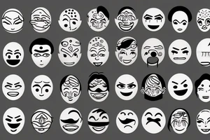 Emoji face tattoo idea