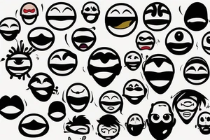 Emoji face tattoo idea