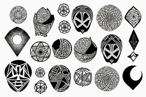 full moon tattoo idea