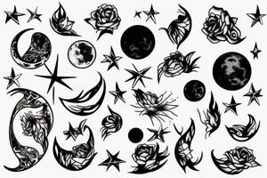 full moon tattoo idea