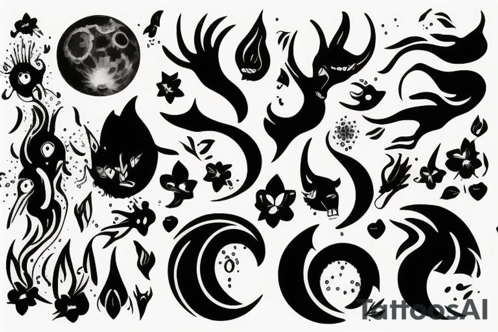 full moon tattoo idea