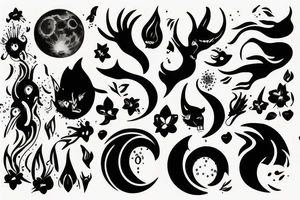 full moon tattoo idea