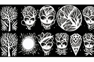 Orb light in the trees tattoo idea