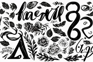 Lettering that spells SZN tattoo idea