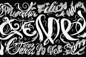 Lettering that spells SZN tattoo idea