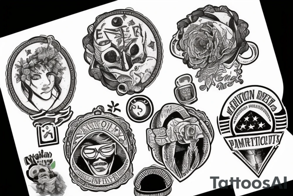 american traditional patch tattoo idea