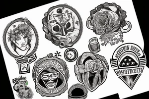 american traditional patch tattoo idea