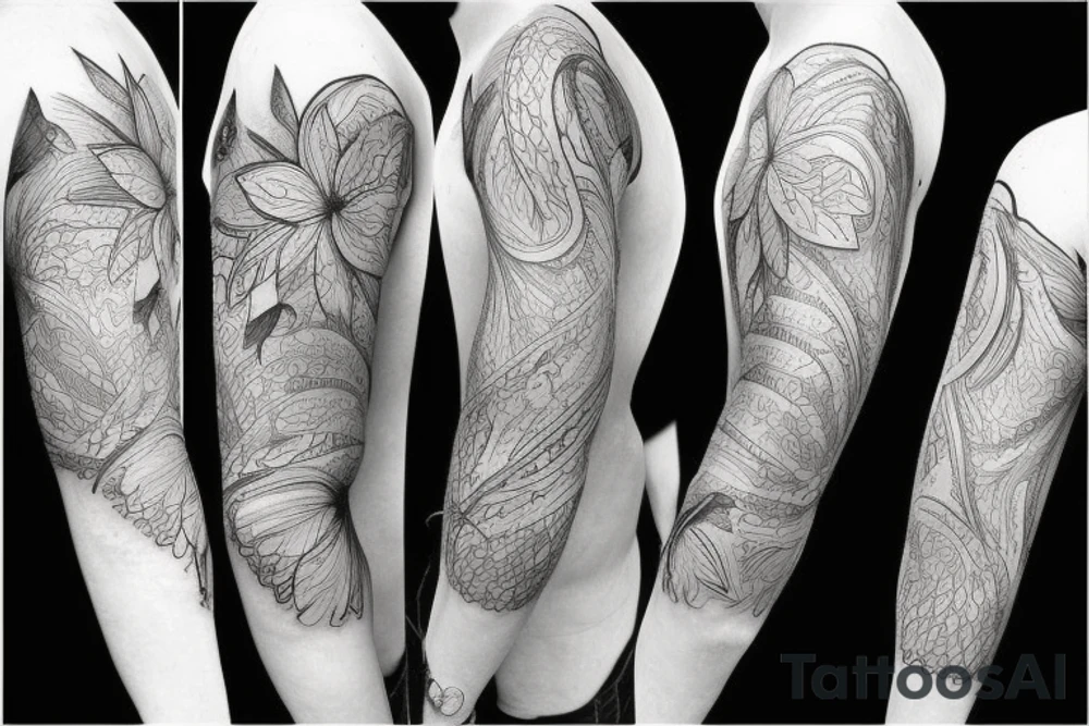 nature sleeve tattoo tattoo idea
