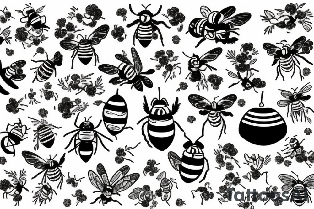 Should be bee in Japanese style tattoo idea