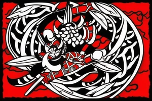 Should be bee as warrior in black and red colours , maybe with some blood in traditional Japanese style tattoo idea