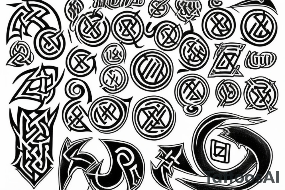 i want norse runes and symbolism tattoo idea