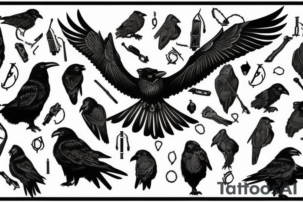odin and his ravens for a chest piece tattoo idea odin and his ravens for a chest piece tattoo idea