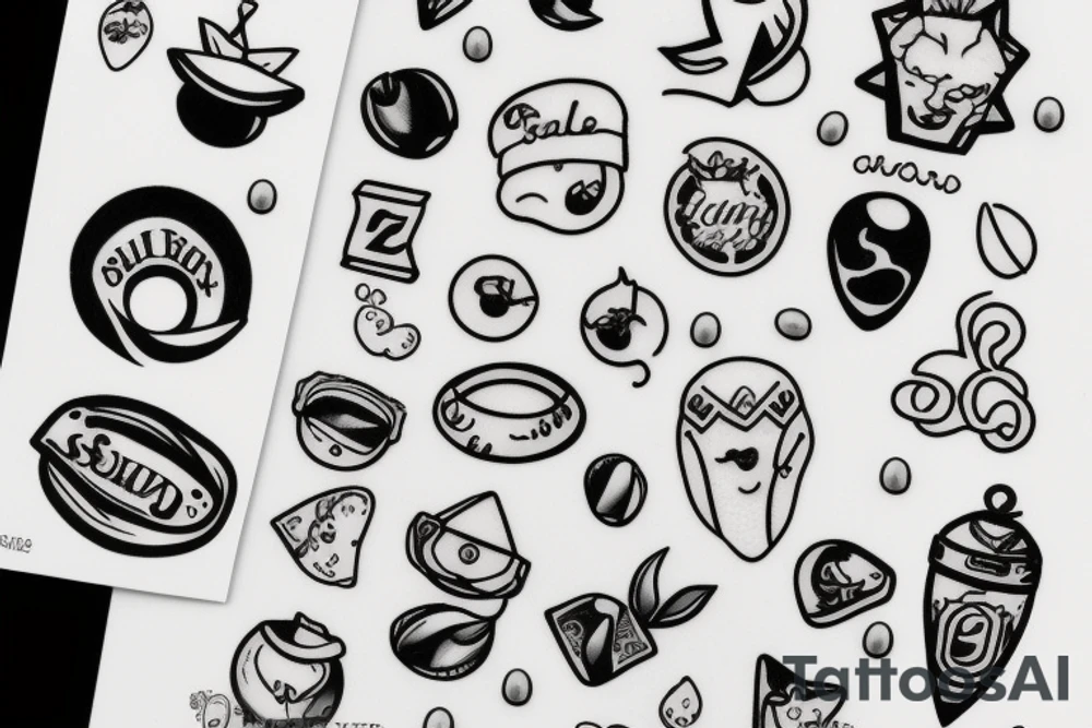 Sailor and jelly beans tattoo idea