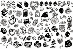 Sailor and jelly beans tattoo idea