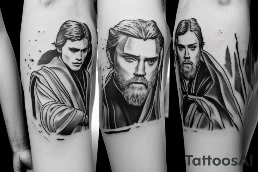 Anakin Skywalker and Obi Wan Kenobi tattoo idea