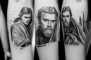 Anakin Skywalker and Obi Wan Kenobi tattoo idea