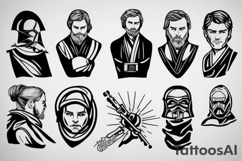 Anakin Skywalker and Obi Wan Kenobi tattoo idea