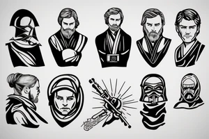 Anakin Skywalker and Obi Wan Kenobi tattoo idea