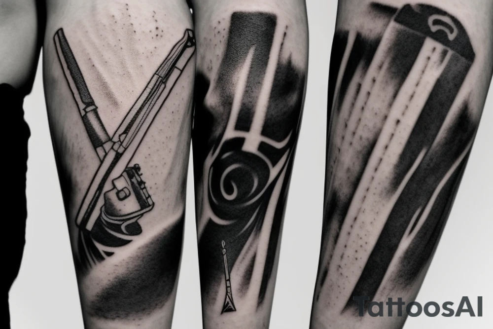 Anakin Skywalker's lightsaber and Obi Wan Kenobi's lightsaber tattoo idea