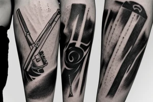 Anakin Skywalker's lightsaber and Obi Wan Kenobi's lightsaber tattoo idea