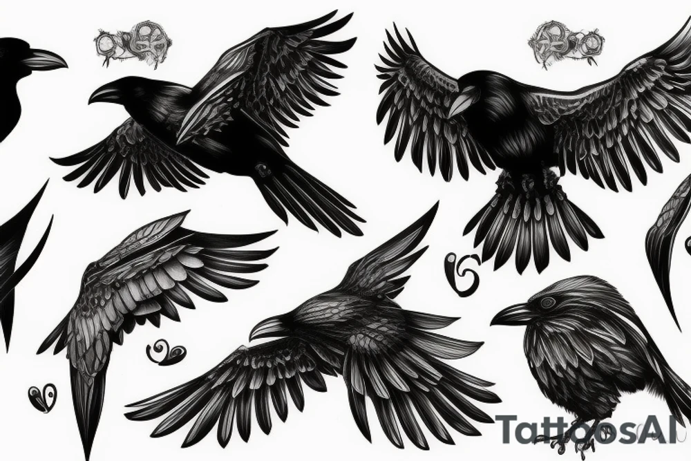Crow perched tattoo idea